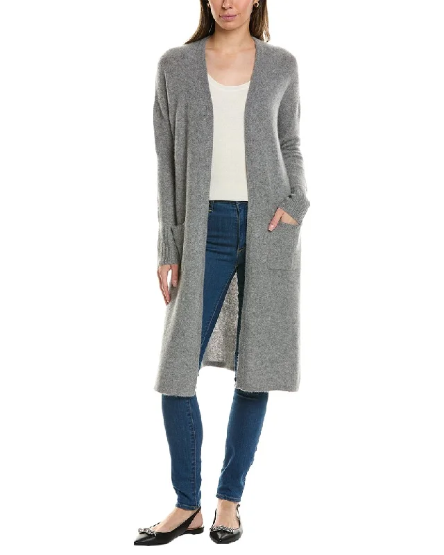 Alashan Cashmere Technical Kick Back Long Cashmere Cardigan