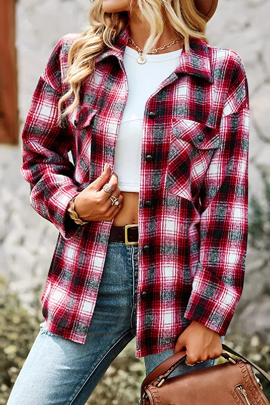 BUTTON DOWN CASUAL PLAID SHIRTS