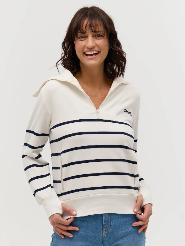 Nara Half-Zip Stripe Sweater