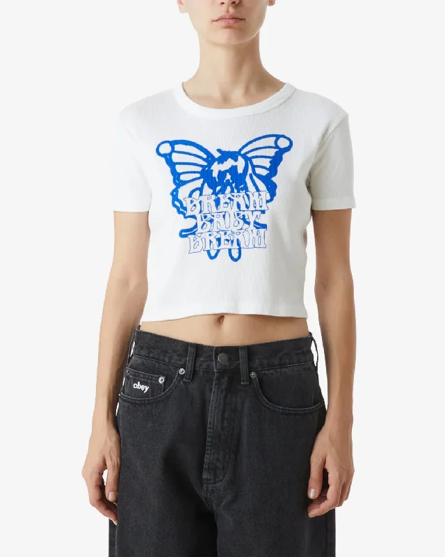 Dream Baby Cropped Emma Tee - White