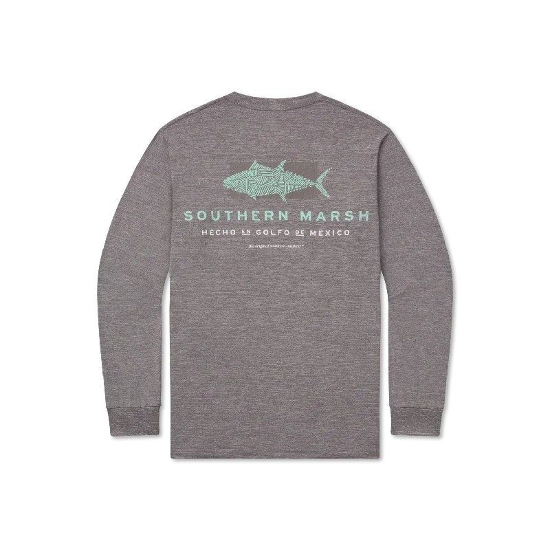 FieldTec™ Heathered Tee - Made in the Gulf - Tuna - Long Sleeve