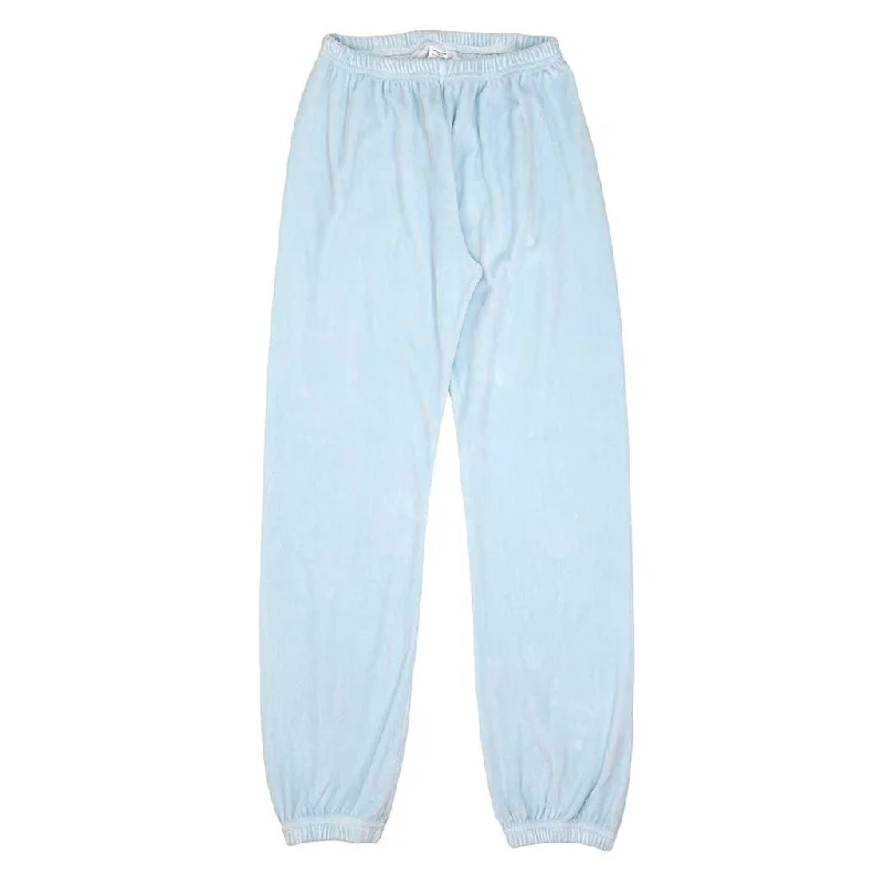 "SIENA" 26" Inseam Velour Sweatpants - Starlight Blue