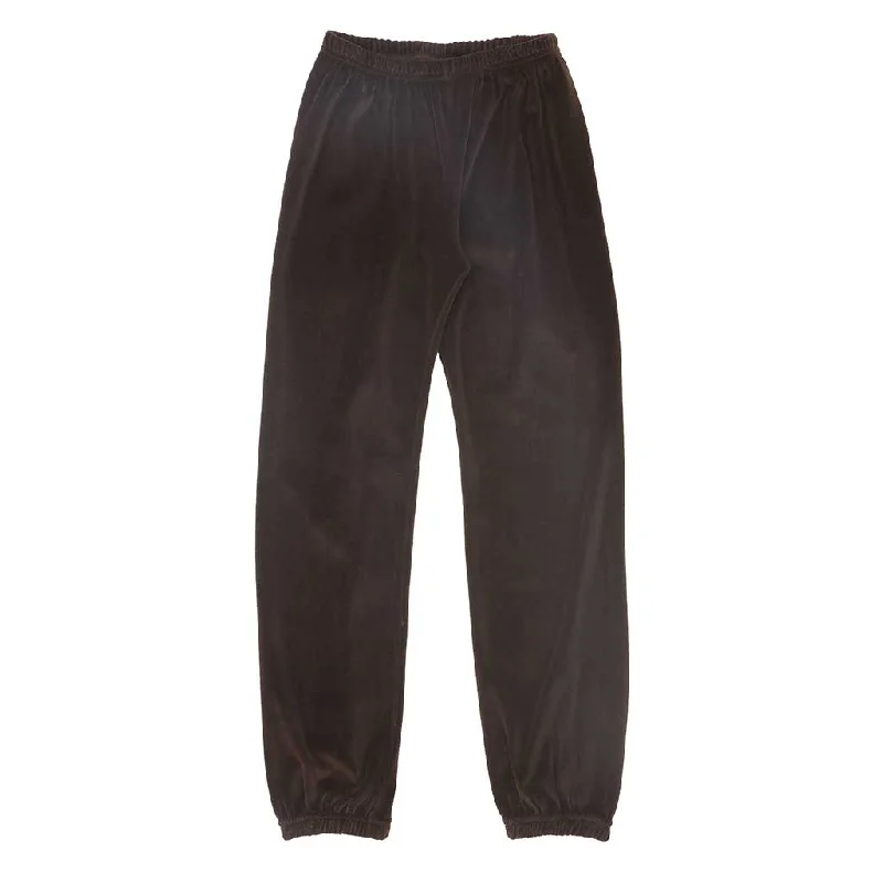 "SIENA" 26" Inseam Velour Sweatpants - Chocolate