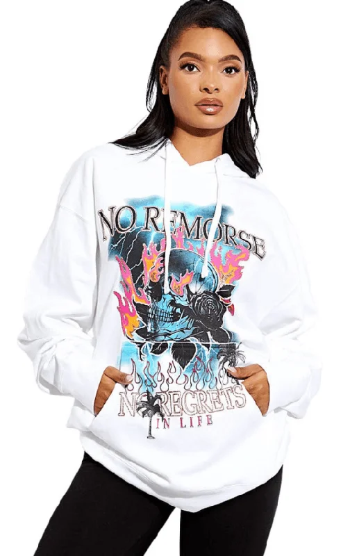 Lissa No Remorse Graphic Print Hoodie for women