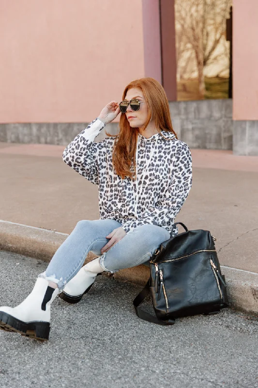 RAYA LEOPARD PRINT BOXY HOODIE