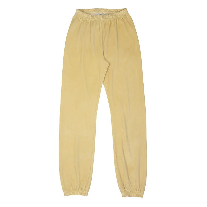 "SIENA" 26" Inseam Velour Sweatpants - Dijon