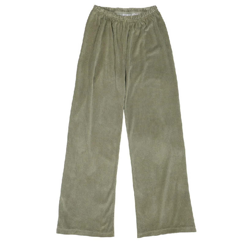 "SIENA Bell Bottom" 30" Inseam Velour Sweatpants - Biskra