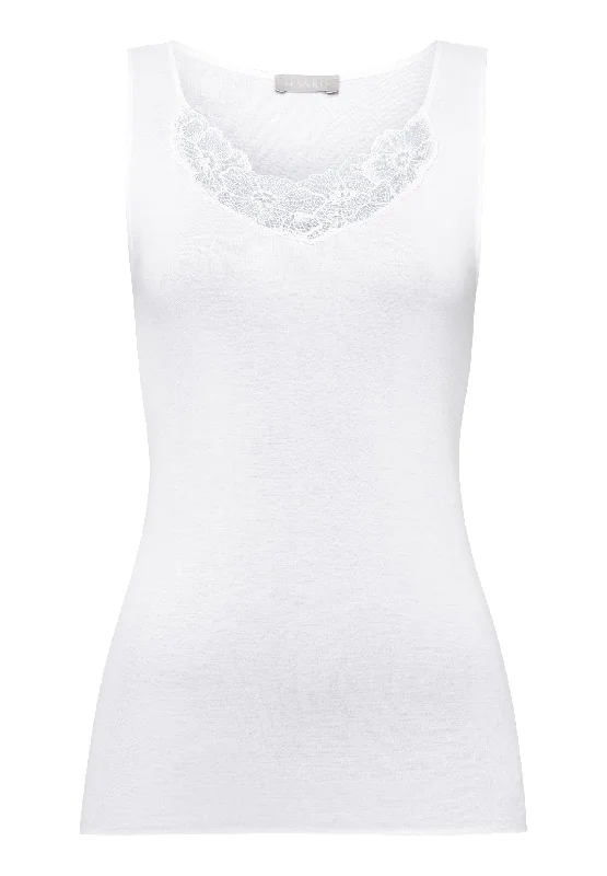 Naila Cotton Scoop Neck Tank Top | White 70999-101