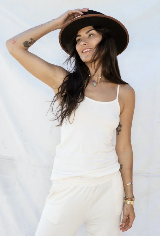 Cami Tank - Cream (no graphic)