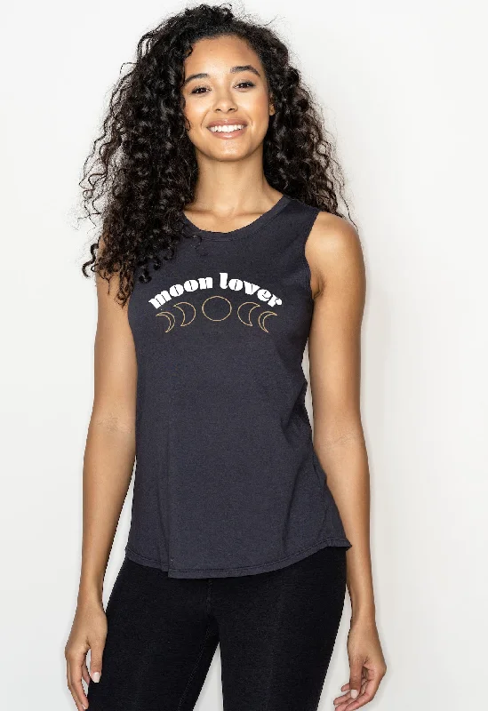 'Moon Lover' Perfect Fit Tank Top - Slate