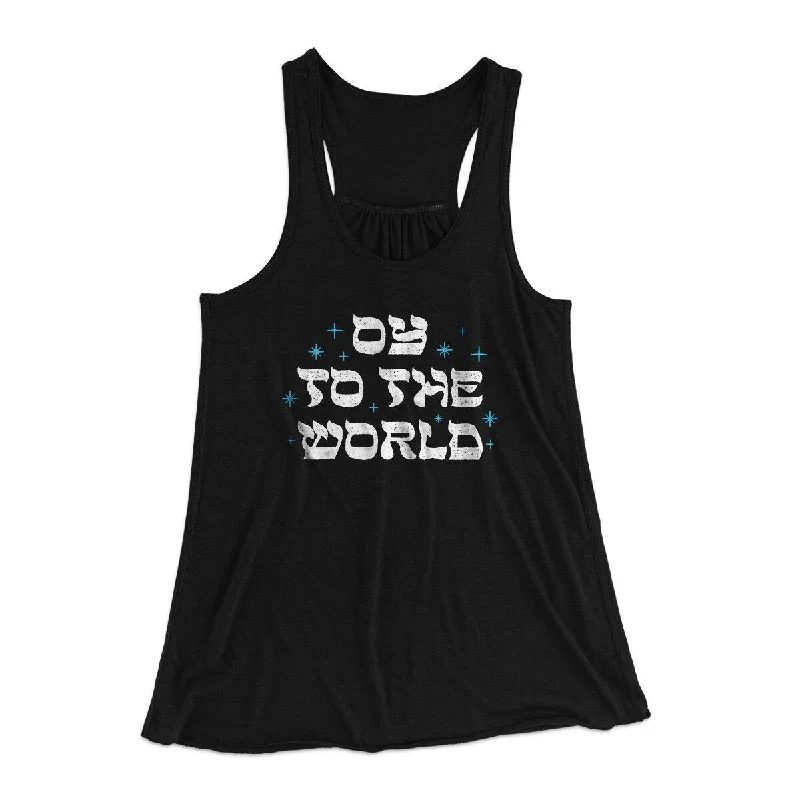 Oy To The World Women's Flowey Racerback Tank Top