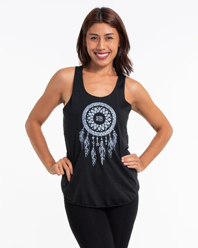 Womens Dreamcatcher Tank Top in Black