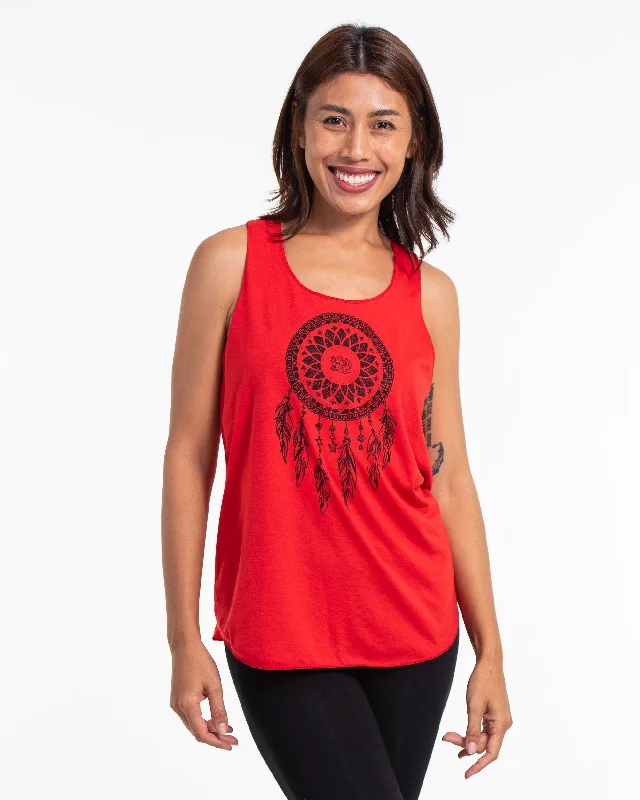 Womens Dreamcatcher Tank Top in Red