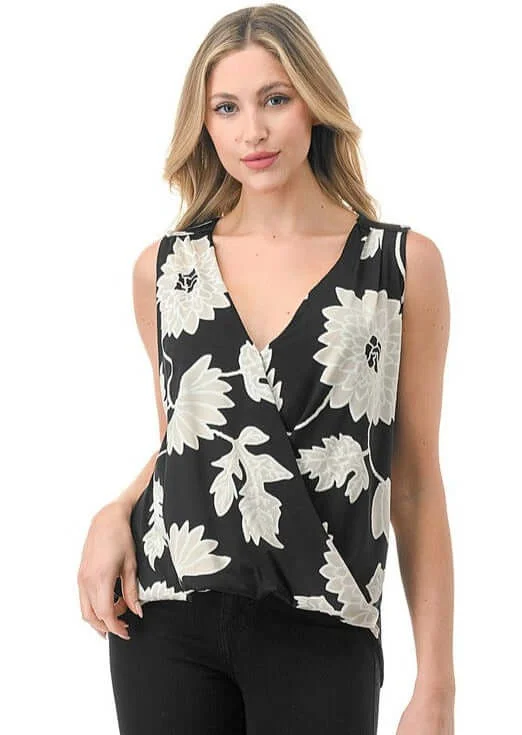 Forever Florals Surplice Top Made in USA