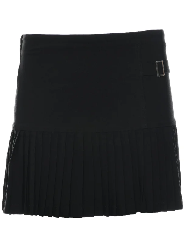 Black Pleated Skirt - XS