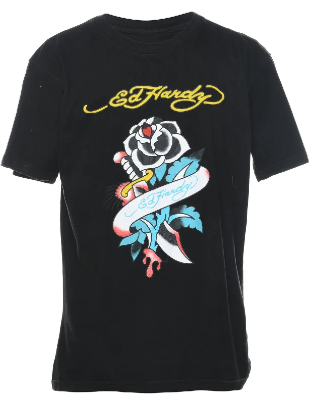 Ed Hardy Y2K Printed T-shirt - M