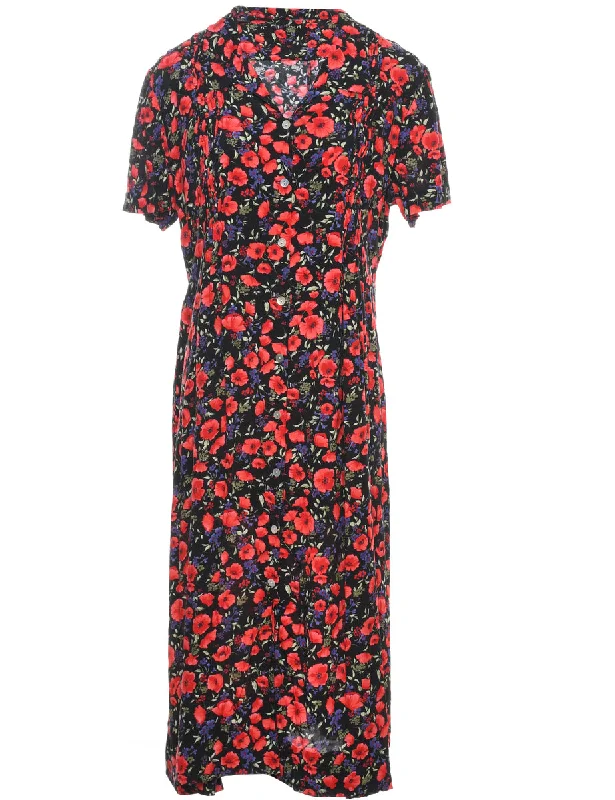 Floral Print Dress - L