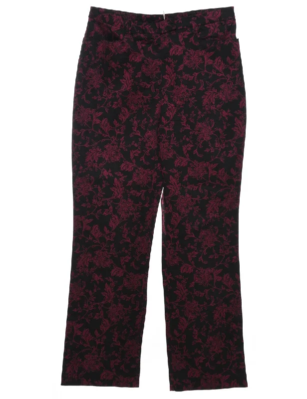 Floral Print Trousers - W31 L30