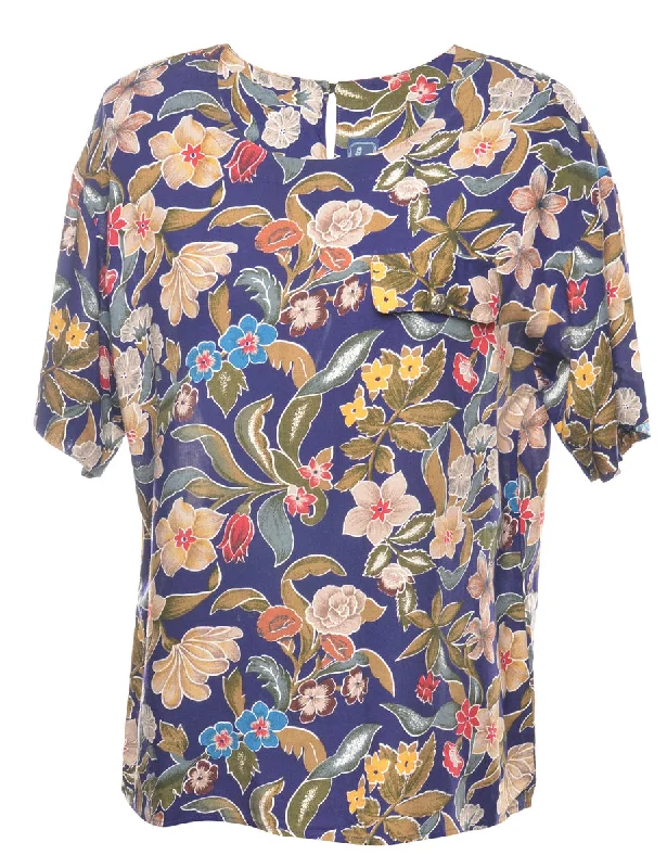 Floral Printed Top - L